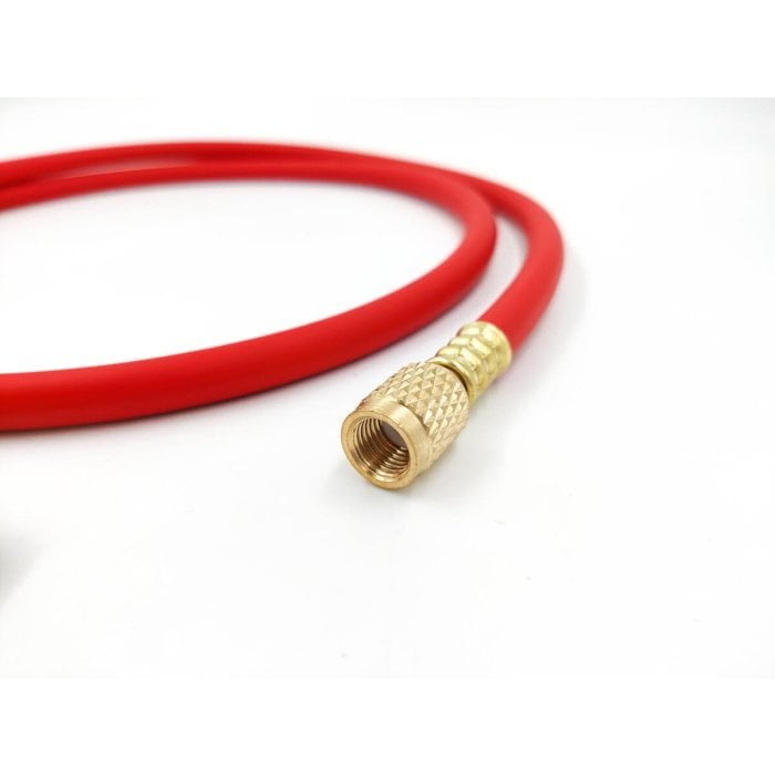 Шланг заправочный с вентилем DSZH CT-360-RYB-HV 1.5м, 1/4 SAE, до 55 Bar