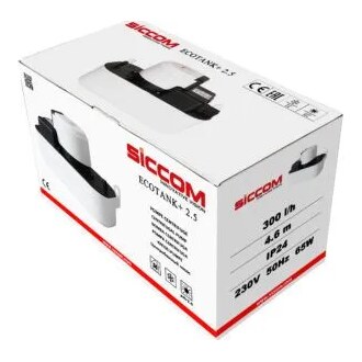 Помпа дренажная Siccom EcoTank 2,5L (накопительная, 800 л/ч, h-4.6 м)