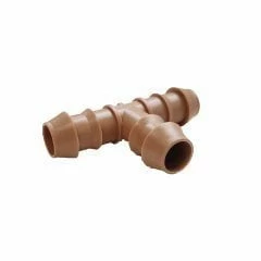 Тройник дренажный Ø16мм T образный (коричневый)