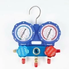 Манометрическая станция DSZH WK-C3601S (R22/404/407/410; 2-х вентильная; шланги 1/4 SAE - 90см)