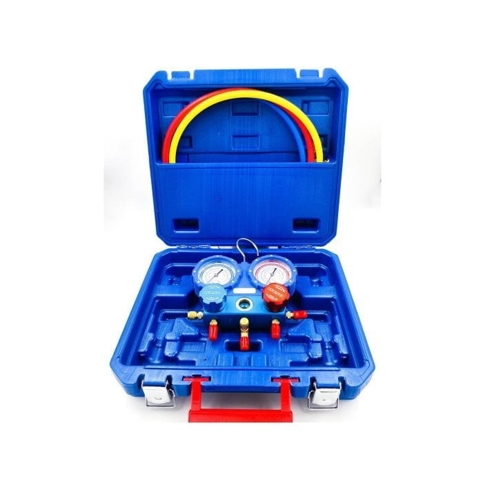 Манометрическая станция DSZH WK-P3603S (R22/134/404; 2-х вентильная; шланги 90см, упак. кейс)