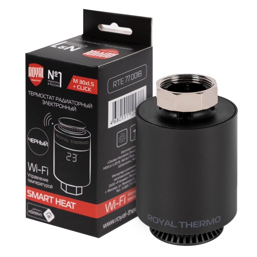 Термостат Royal Thermo Smart Heat RTE 77.001B радиат. электронный