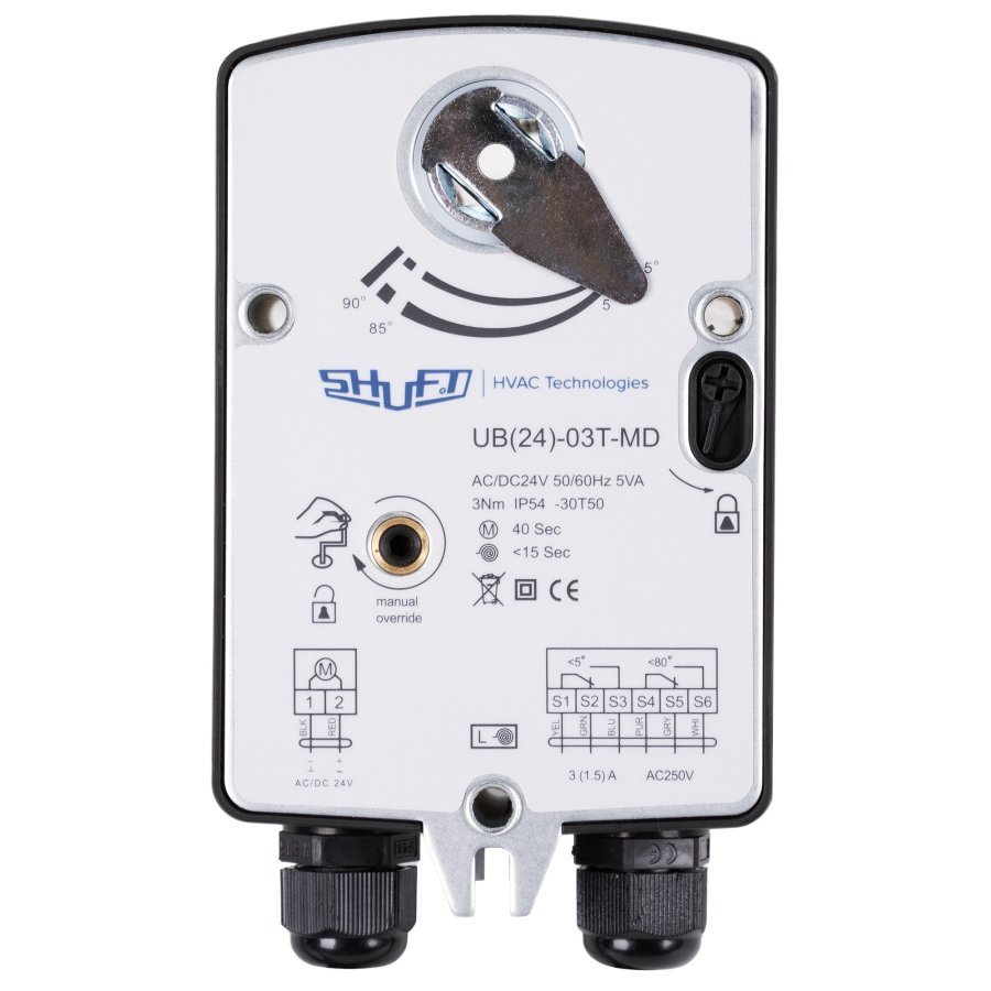Электропривод Shuft UB(24)-03T-MD с возвратной пружиной
