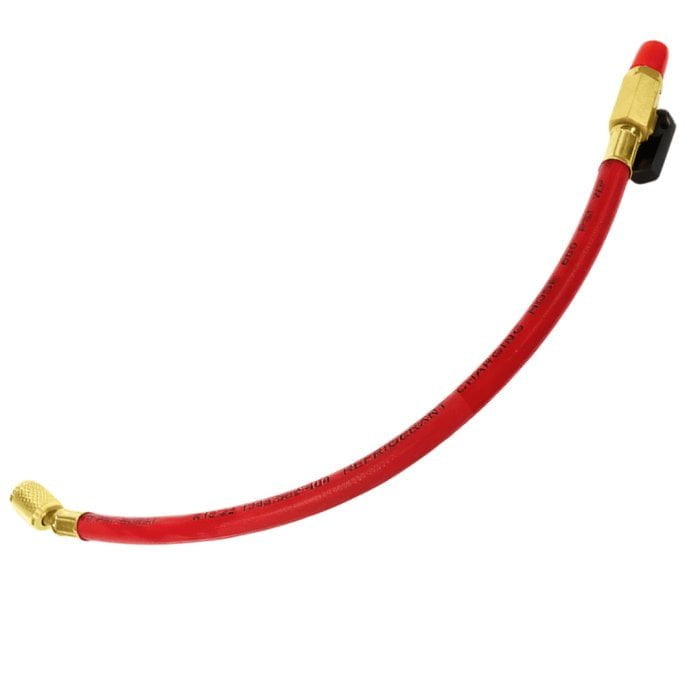 Шланг с шаровым краном DSZH R410-RV красный (гайка 5/16 х 1/4 штуцер)