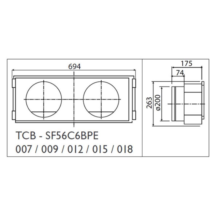 Фланец Toshiba TCB-SF56C6BPE воздушный