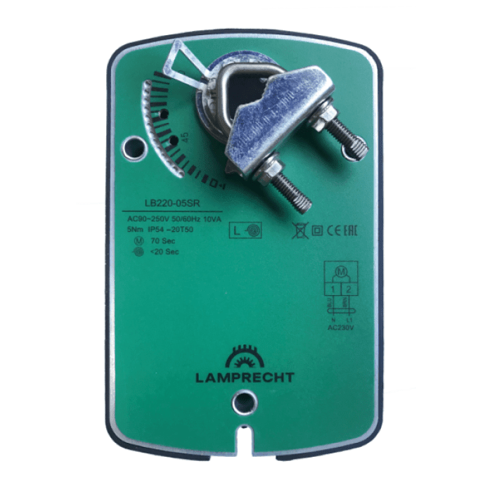 Электропривод Lamprecht LB220-10SR с возвратной пружиной