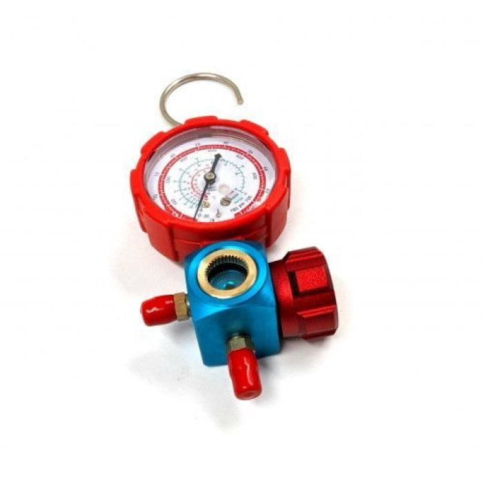 Манометрический коллектор DSZH WK-468GH со смотровым стеклом (R32, R22, 134, 410A; 1 вентильный, с манометром, без шлангов)