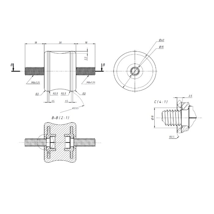 Виброгасители RF-V40P (До 40 кг), комплект из 4-х шт, RexFaber