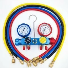 Манометрический коллектор DSZH CT-436G (R22/32/134/410, 4-х вентильный, шланги 90см 4шт.)