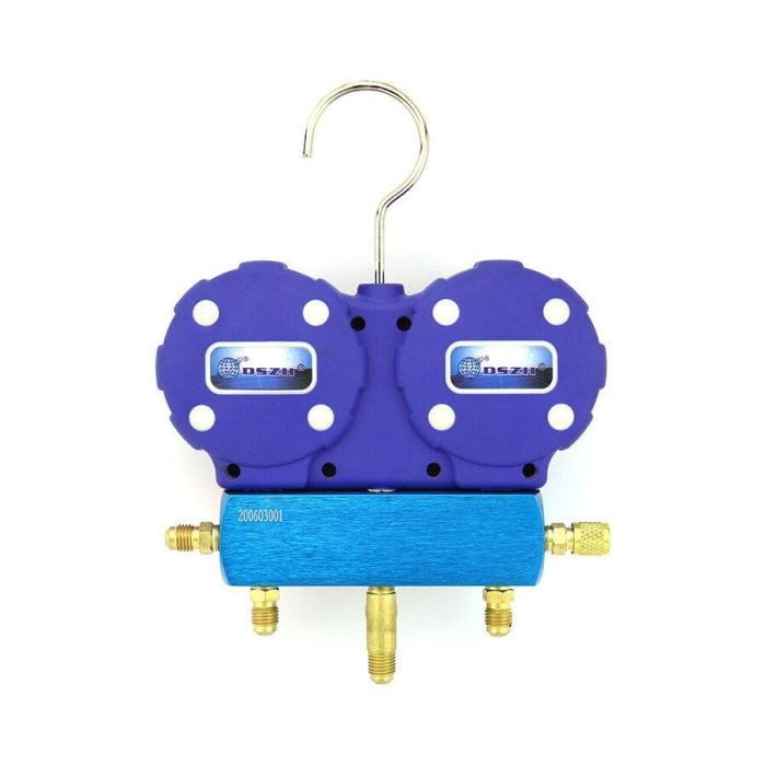 Манометрическая станция DSZH WK-C3601S (R22/404/407/410; 2-х вентильная; шланги 1/4 SAE - 90см)