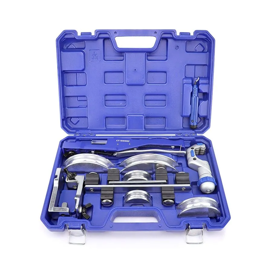 Трубогиб арбалетный с реверсом DSZH CT-999RF (алюминиевые колодки 1/4; 5/16; 3/8; 1/2; 5/8; 3/4; 7/8, в кейсе с труборезом и риммером)