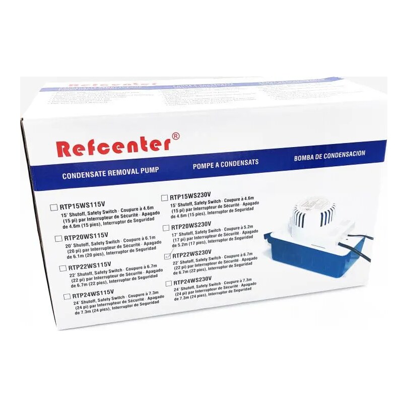 Помпа дренажная Refcenter RTP22WS230V накопительная 2.2л; 500 л/ч