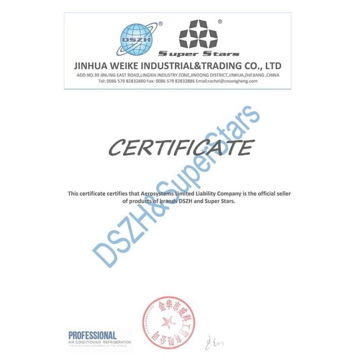 Манометрическая станция DSZH WK-P3602S (R22/404/407/410; 2-х вентильный; шланги 0.9м до 55 Bar-1/4SAE, 2 адаптера R410 x R22, манометры 68мм, в кейсе)