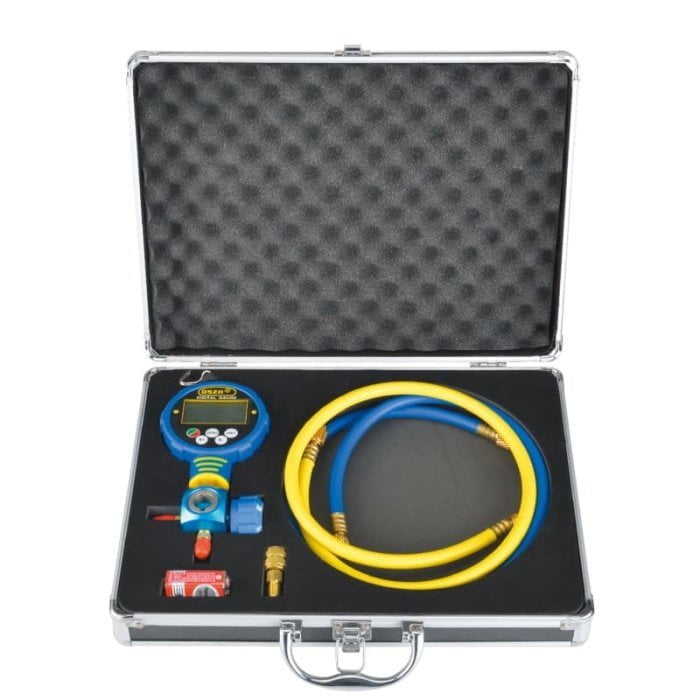 Электронный одновентильный коллектор DSZH WK-6881L низкого давления, с шлангами и адаптером AD-89, в кейсе