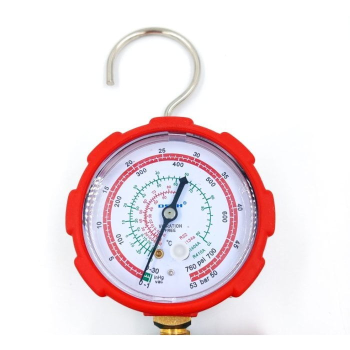 Манометрический коллектор DSZH WK-468GH со смотровым стеклом (R22/134/404/410; 1 вентильный, с манометром, без шлангов)