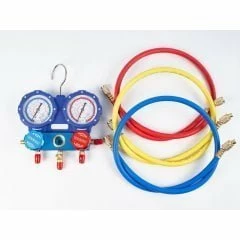 Манометрическая станция DSZH WK-C3602S (R32/134/407/410; 2-х вент; шланги 0.9м до 55 Bar-1/4SAE, 2 адаптера AD89)