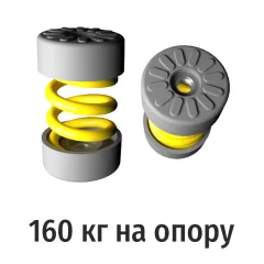 Виброгасители пружинные RF-MMH68-160, комплект из 2-х шт, RexFaber
