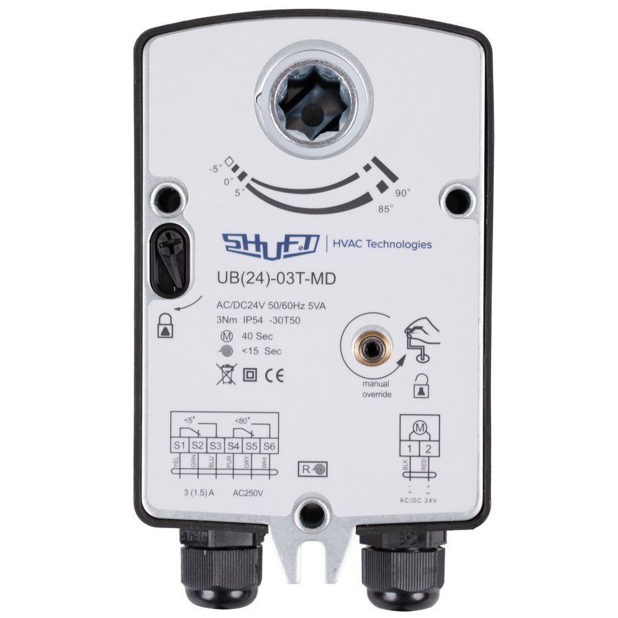 Электропривод Shuft UB(24)-03T-MD с возвратной пружиной