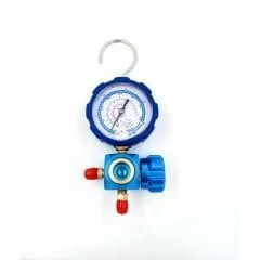 Манометрический коллектор DSZH WK-468GL со смотровым стеклом (R22/134/404/410; 1 вентильный, с мановакуумметром, без шлангов)