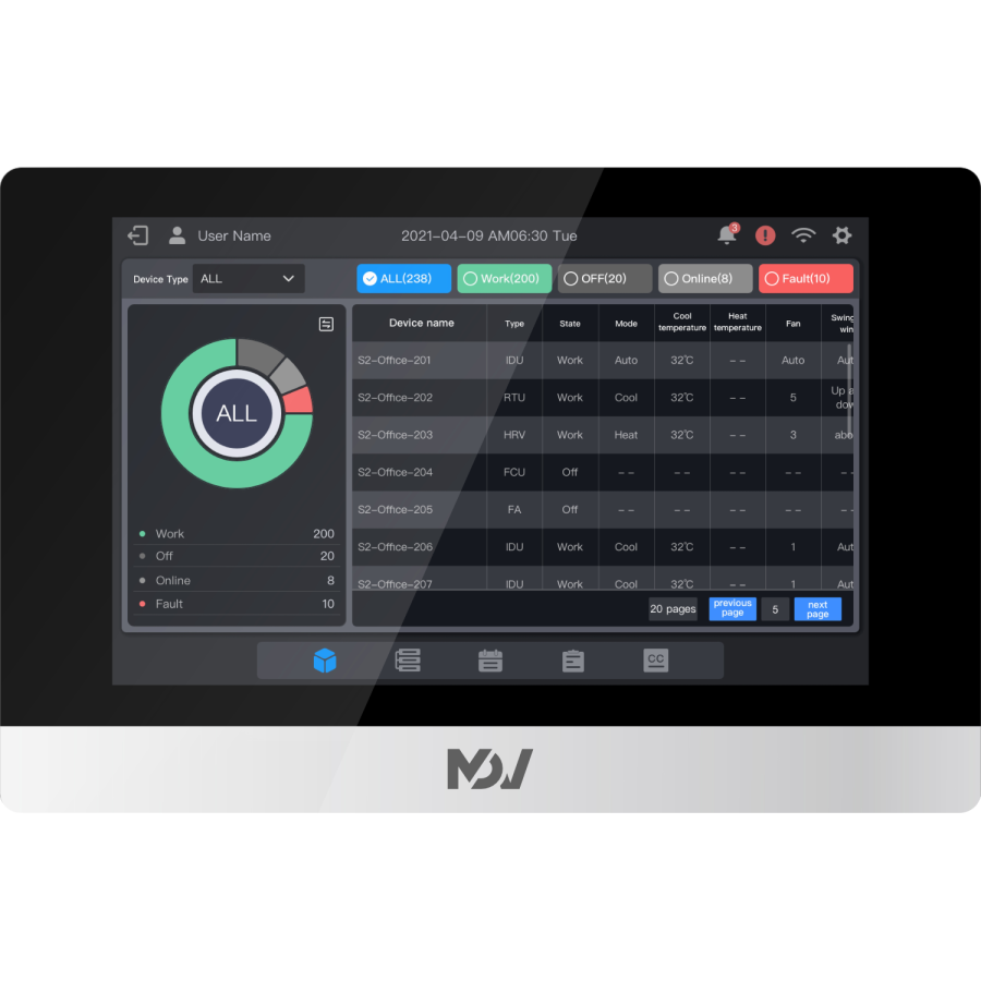 Пульт управления MDV TC3-10.1 центральный