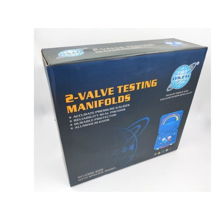 Манометрическая станция DSZH WK-P3603S (R22/134/404; 2-х вентильная; шланги 90см, упак. кейс)