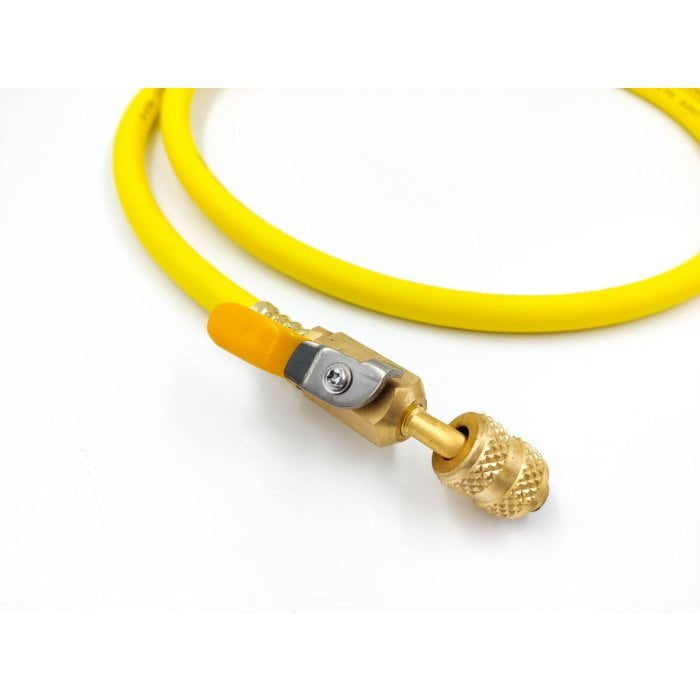 Шланг заправочный с вентилем DSZH CT-360-RYB-HV 1.5м, 1/4 SAE, до 55 Bar