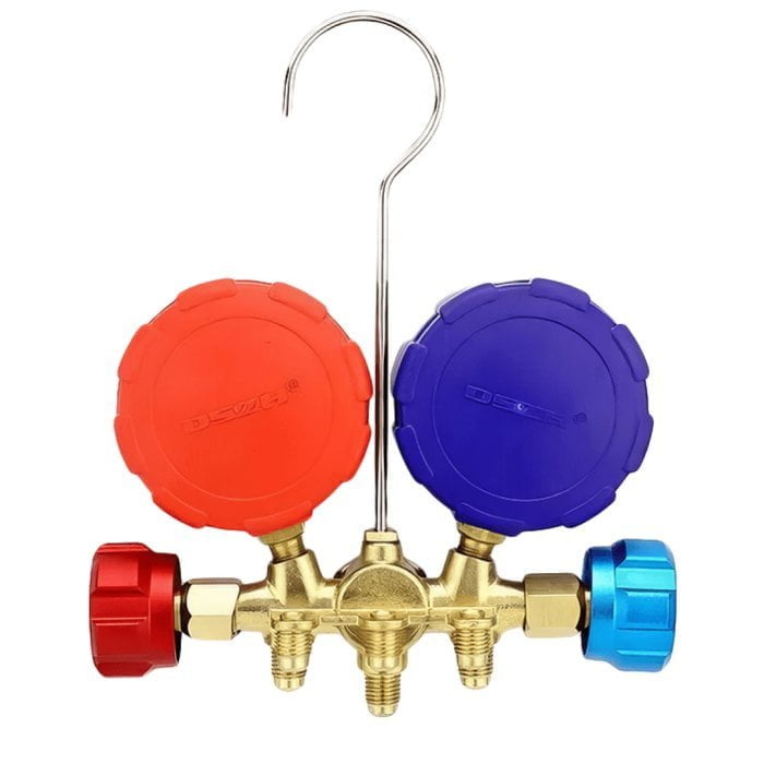 Манометрический коллектор DSZH CT-536G (R22/134/404/407/410, 2-х вентильный; манометры 68мм, латунный корпус со смотровым стеклом)