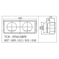 Фланец Toshiba TCB-SF56C6BPE воздушный