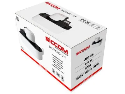 Помпа дренажная Siccom EcoTank 2,5L (накопительная, 800 л/ч, h-4.6 м)