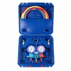 Манометрический коллектор DSZH CT-MC236G-R134A (R22/134/404/407/410; 2-х вентильный; 3 шланга 90см -1/4; манометры 68мм; упак. кейс)