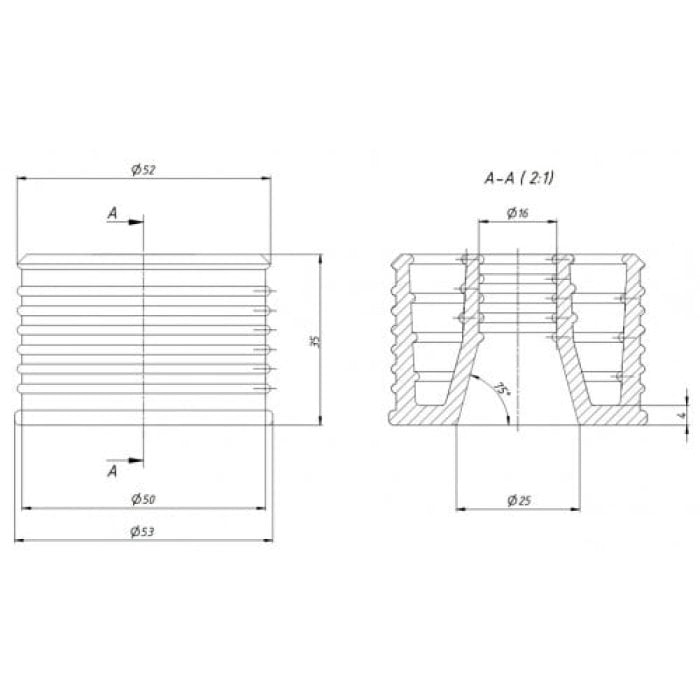 Манжет канализационная R-50х16, RexFaber
