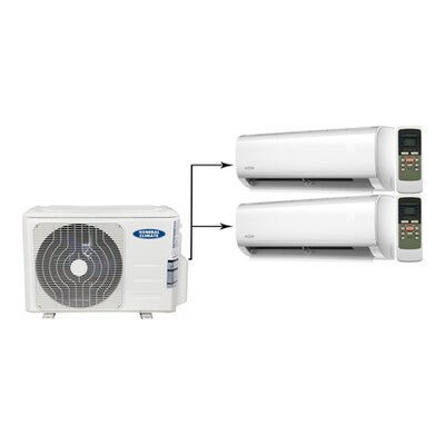 Мульти сплит система General Climate GU-M2EA18HN2/GC-MER09HRN1 (WiFi)*2 на 2 комнаты
