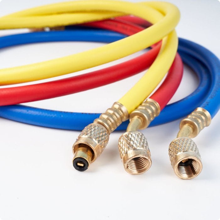 Заправочные шланги DSZH-372-RYB-P набор 3шт по 1.8м, 1/4 SAE, до 41 бар