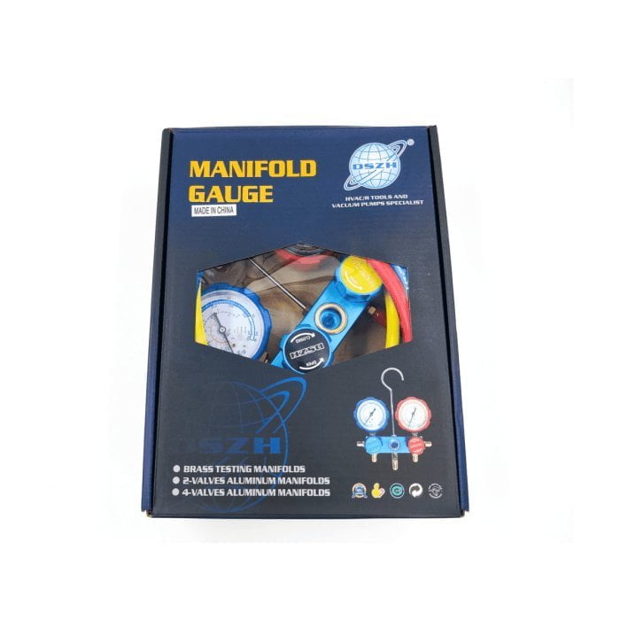 Манометрическая станция DSZH CT-836G-R410A (R22/134/404/410, 4-х вентильный, шланги 90см 4шт.)