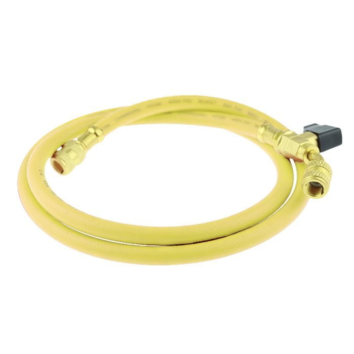 Шланг заправочный с вентилем DSZH - M-336 RYB-C (HV) 0.9м, 1/4 SAE, до 55 Bar