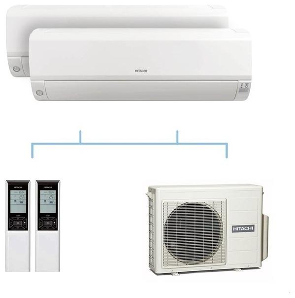 Мульти сплит система Hitachi RAM-40NP2E/ RAK-18RPE*2 на 2 комнаты