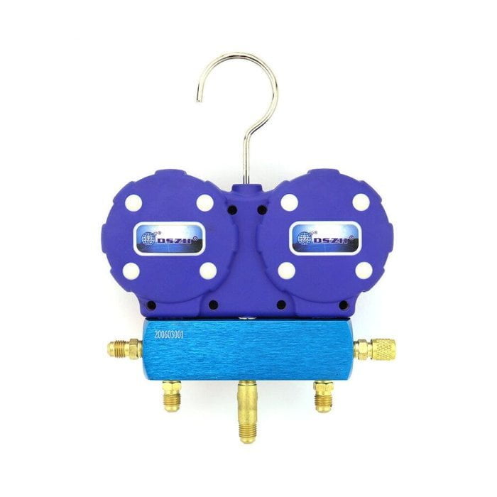 Манометрическая станция DSZH WK-C3601S (R22/134/404/410; 2-х вентильная; шланги 1/4 SAE - 90см)