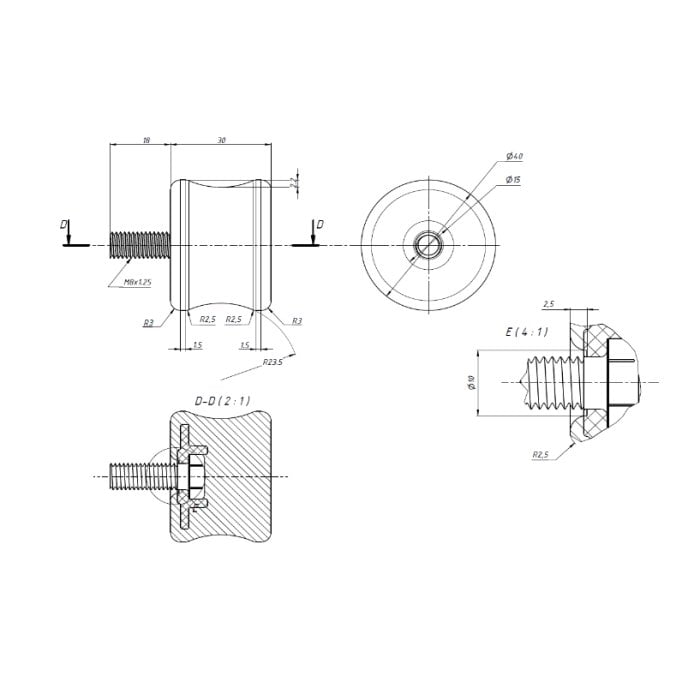 Виброгасители RF-V120K (60-120 кг), комплект из 4-х шт, RexFaber
