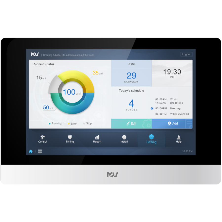 Пульт управления MDV CCM-270B/WS(B) центральный