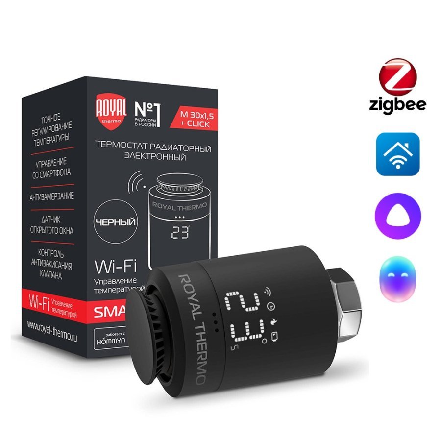 Термостат Royal Thermo Smart Heat RTE 77.001B радиат. электронный