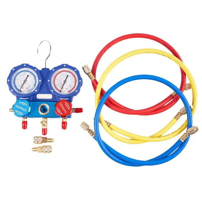 Манометрическая станция DSZH WK-C6002S (R22/134/404/410; 2-х вентильная; шланги 150 см, + 2 адаптера AD89)