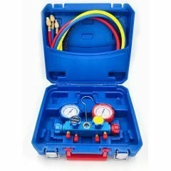 Манометрический коллектор DSZH CT-MC836G-R410A (R22/134/404/410, 4-х вентильный, шланги 90см 4шт. в кейсе)