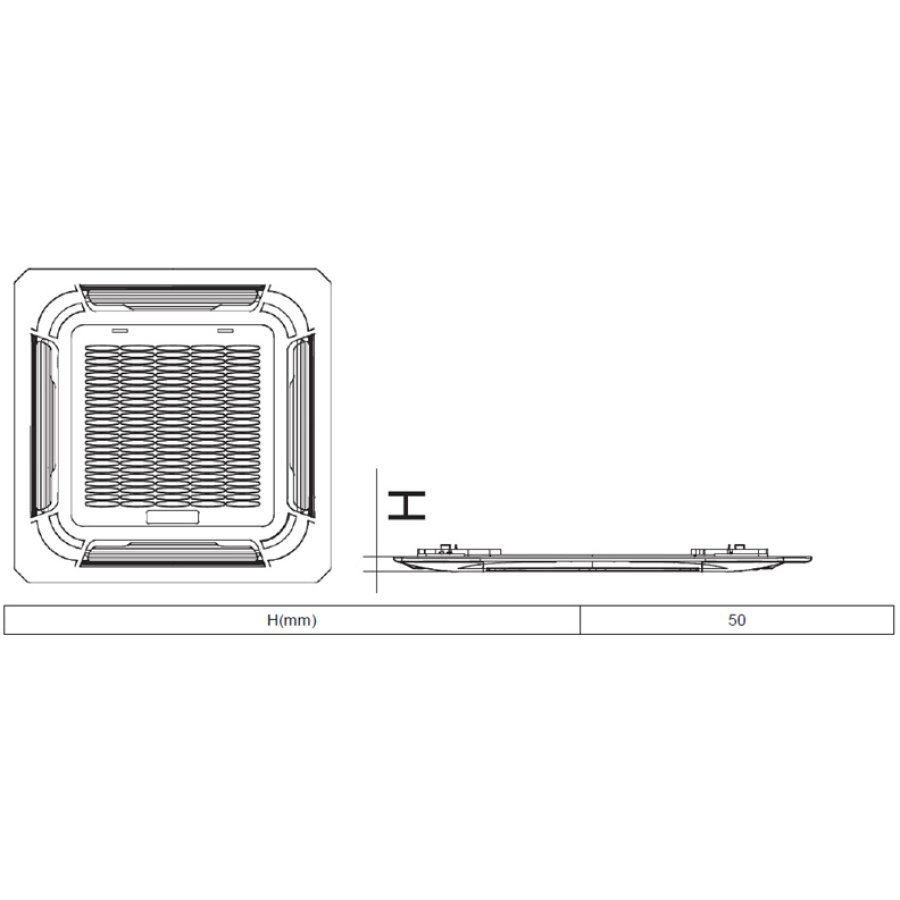 Кассетный фанкойл General Climate 4T GCKD-400Si 4-х трубный