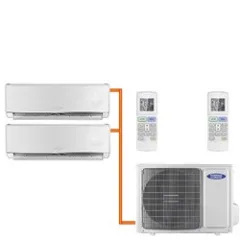 Мульти сплит система General Climate GU-M2E14H32/GC-ME07HR32*2 на 2 комнаты