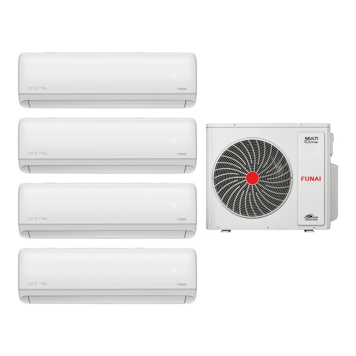 Мульти сплит-система Funai RAM-I-4KG105HP.01/U/RAM-I-DA30HP.W01/S*4шт