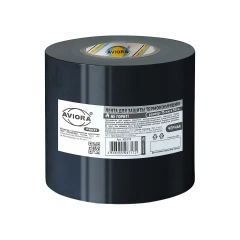 Лента 75мм х 50м, черная, AVIORA PROFFI для защиты термоизоляции