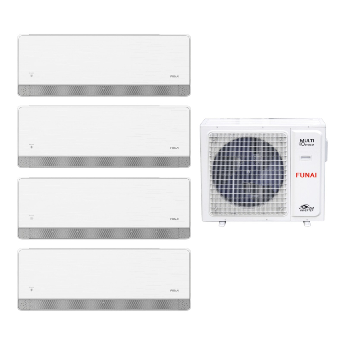 Мульти сплит-система Funai RAM-I-4OK85HP.01/U/RAM-I-KMS25HP.W01/S*4шт