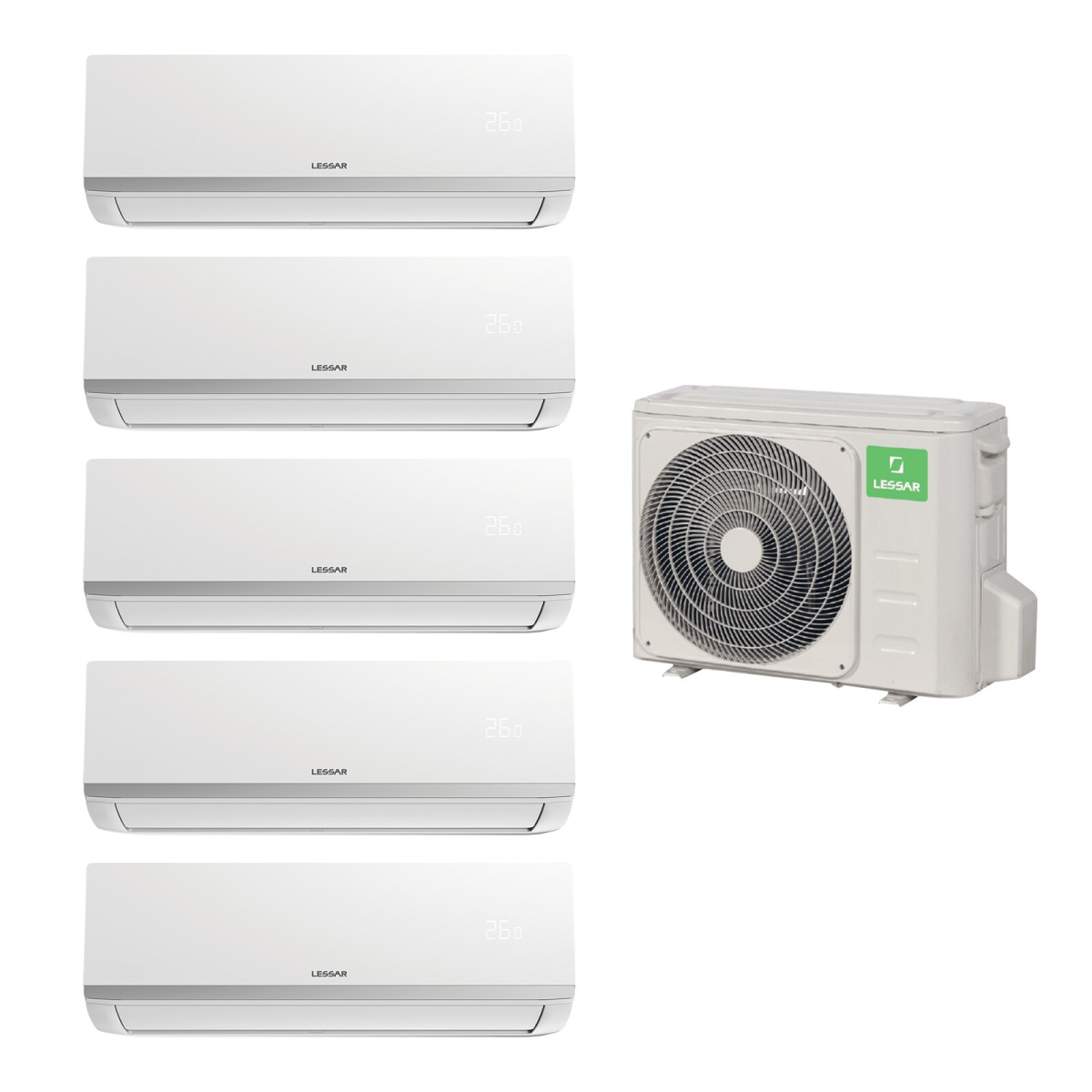 Мульти сплит-система Lessar LU-5HE42FME2/LS-MHE09KCE2B*5шт