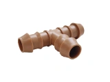 Тройник дренажный Ø12мм T образный (коричневый)