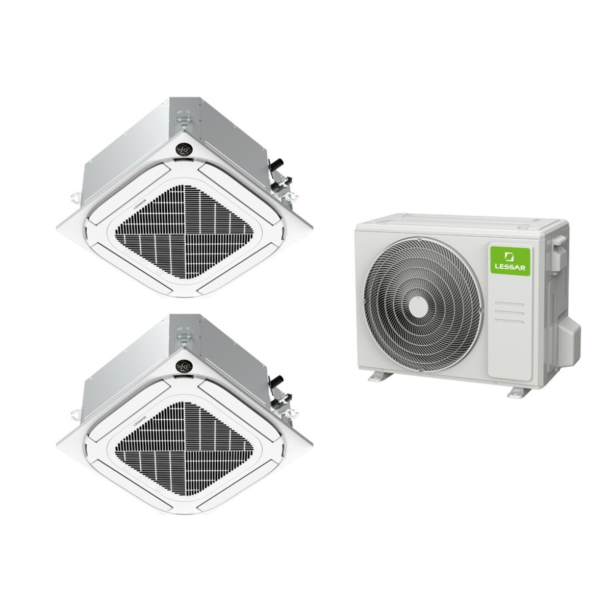 Мульти сплит-система Lessar LU-2HE18FVE2/LS-MHE12BVE2/LZ-B4COBA*2шт